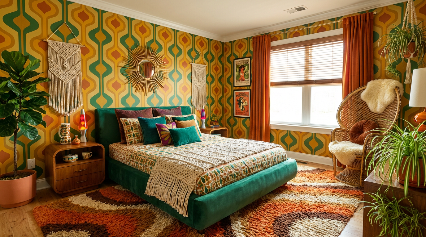 Vintage Retro bedroom